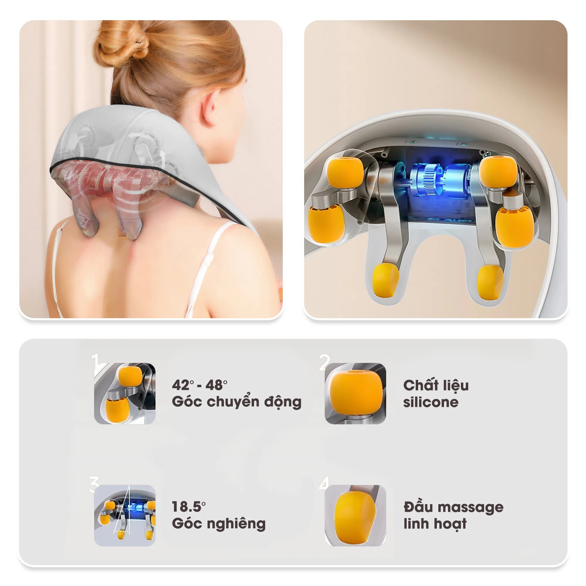 Đầu massage linh hoạt