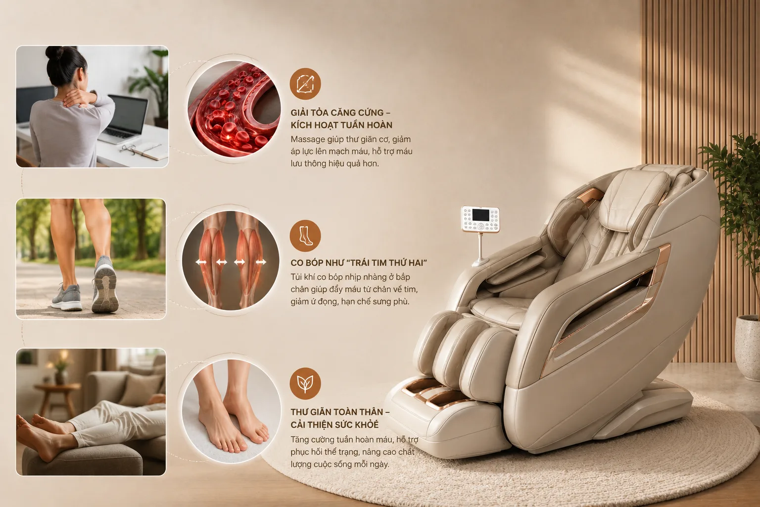 Ghế Massage Giúp Lưu Thông Máu