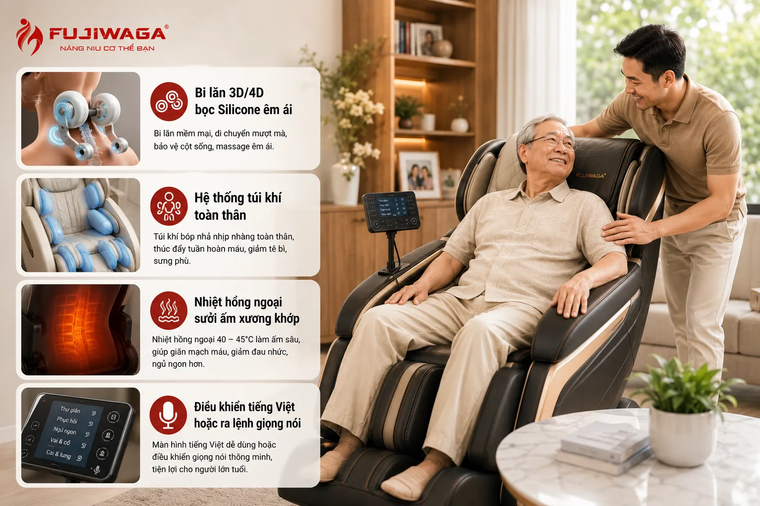Mua Ghế Massage Tặng Bố Mẹ