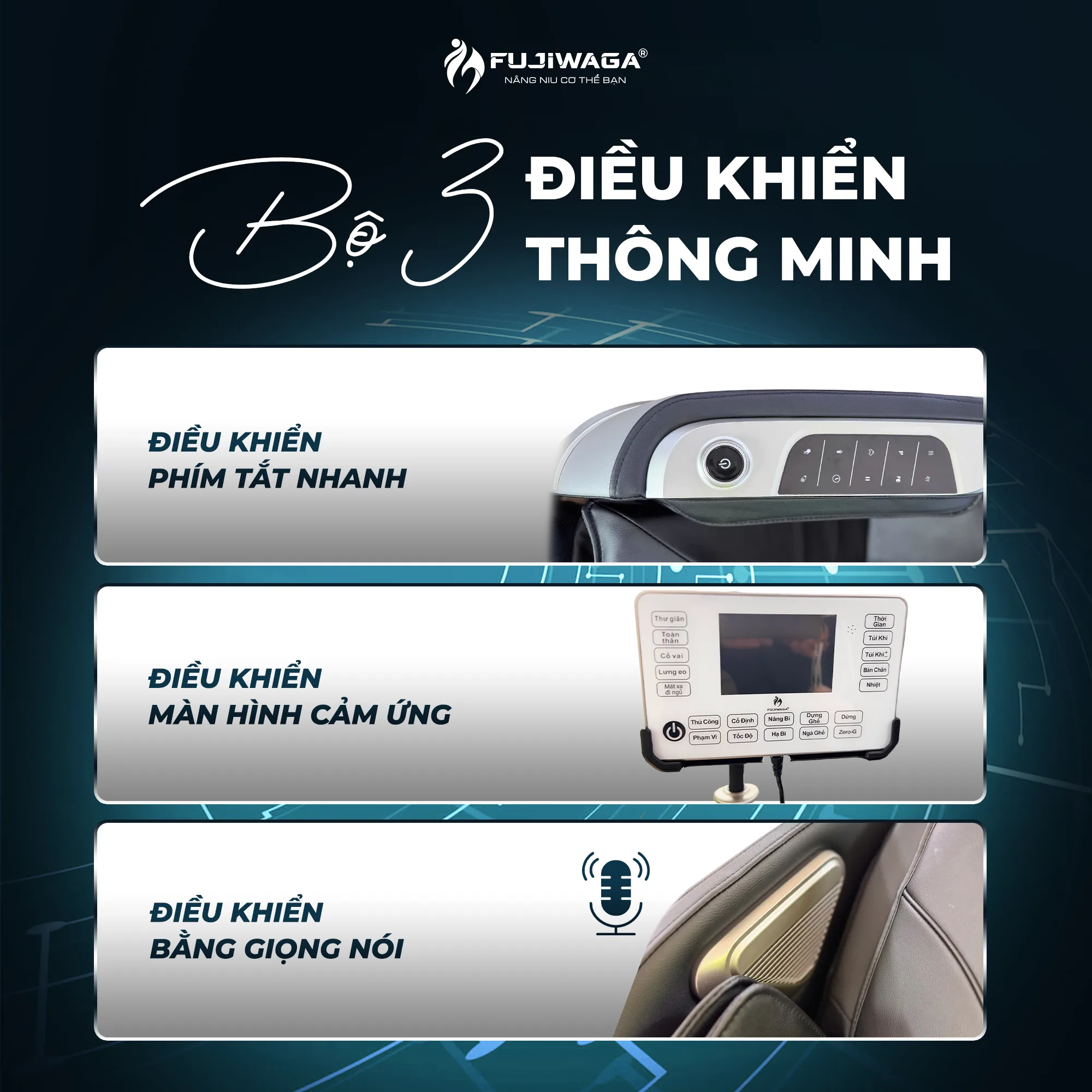 8. Bộ 3 điều khiển thông minh
