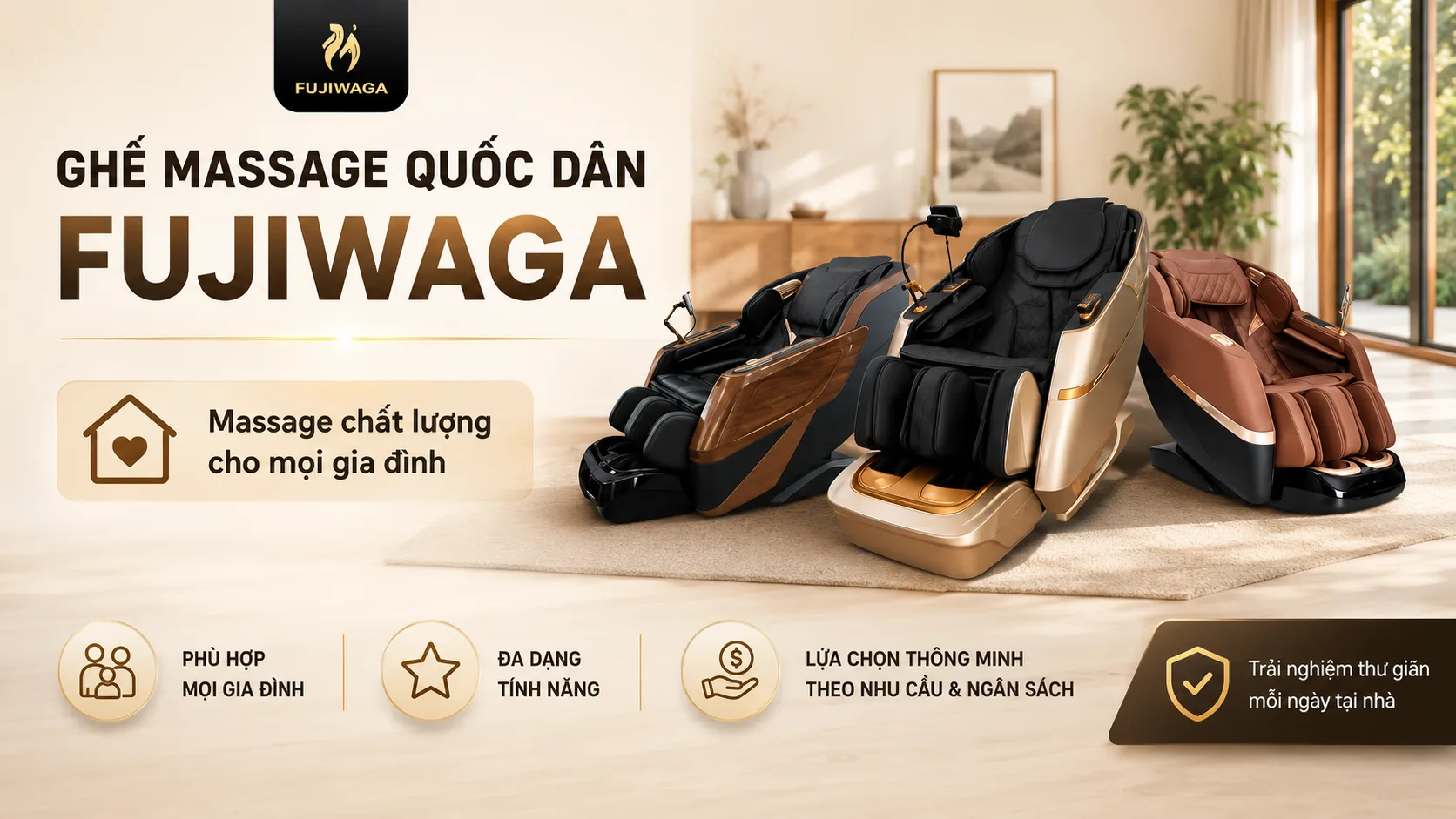 Ghế Massage Quốc Dân Fujiwaga