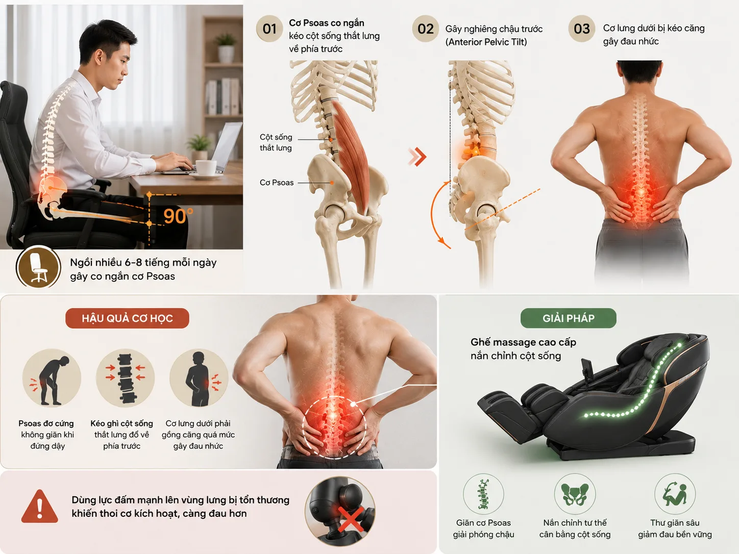 Ghế Massage Cao Cấp Nắn Chỉnh Cột Sống