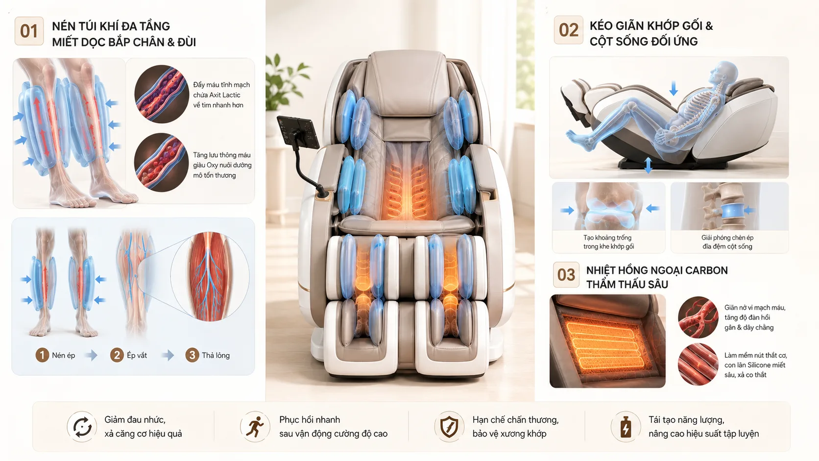 Ghế Massage Xả Cơ Thể Thao