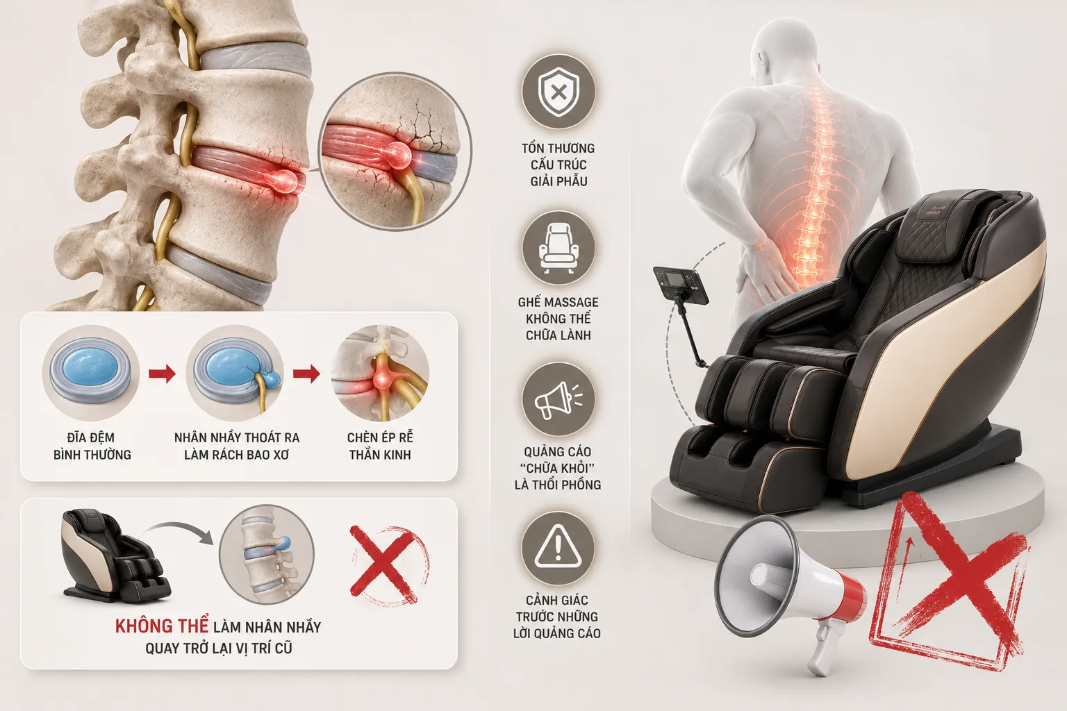 Ghế Massage Chữa Thoát Vị Đĩa Đệm