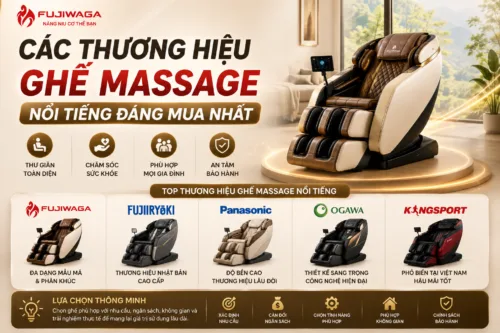 Các Thương Hiệu Ghế Massage Nổi Tiếng