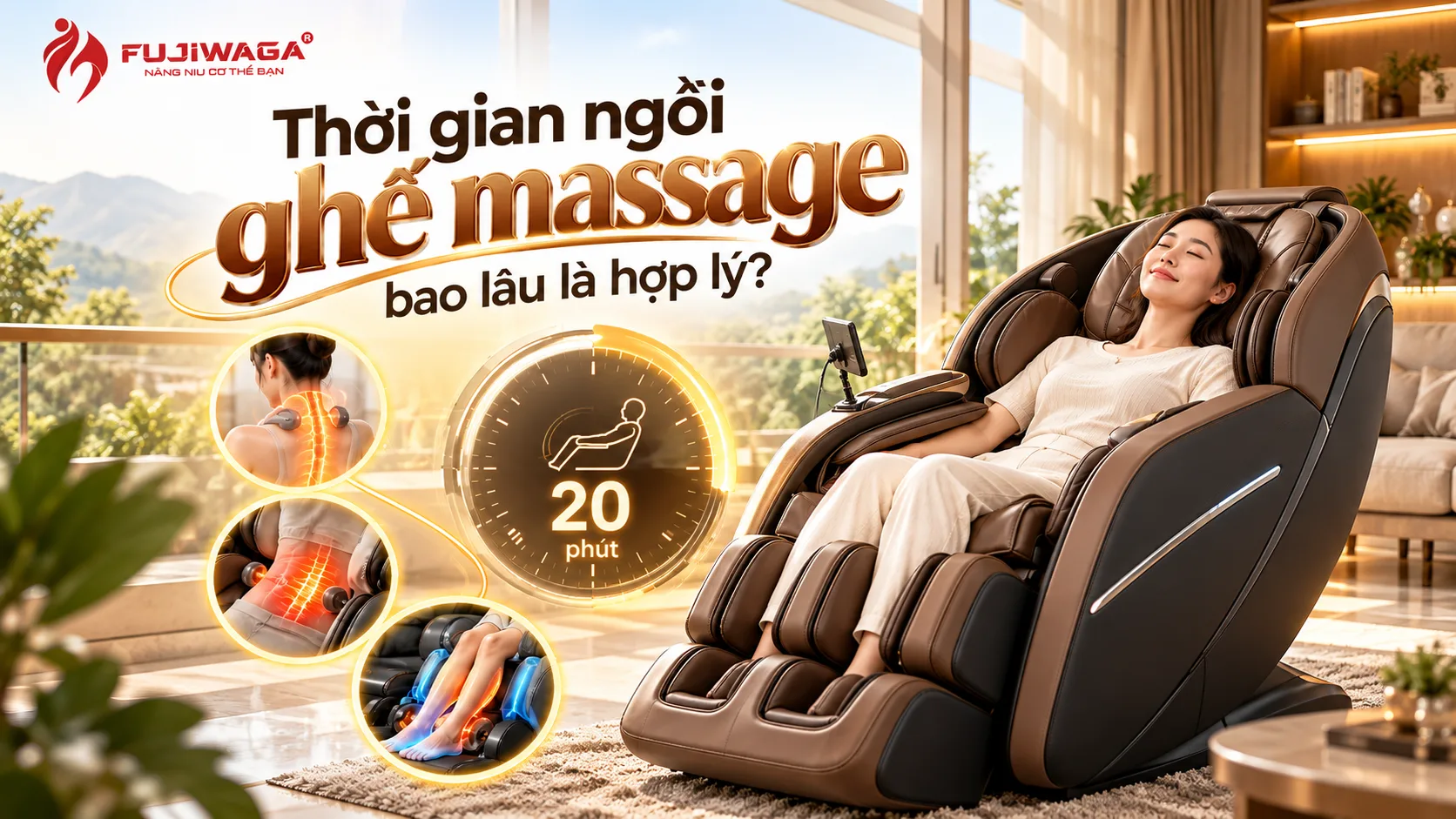 thời gian ngồi ghế massage