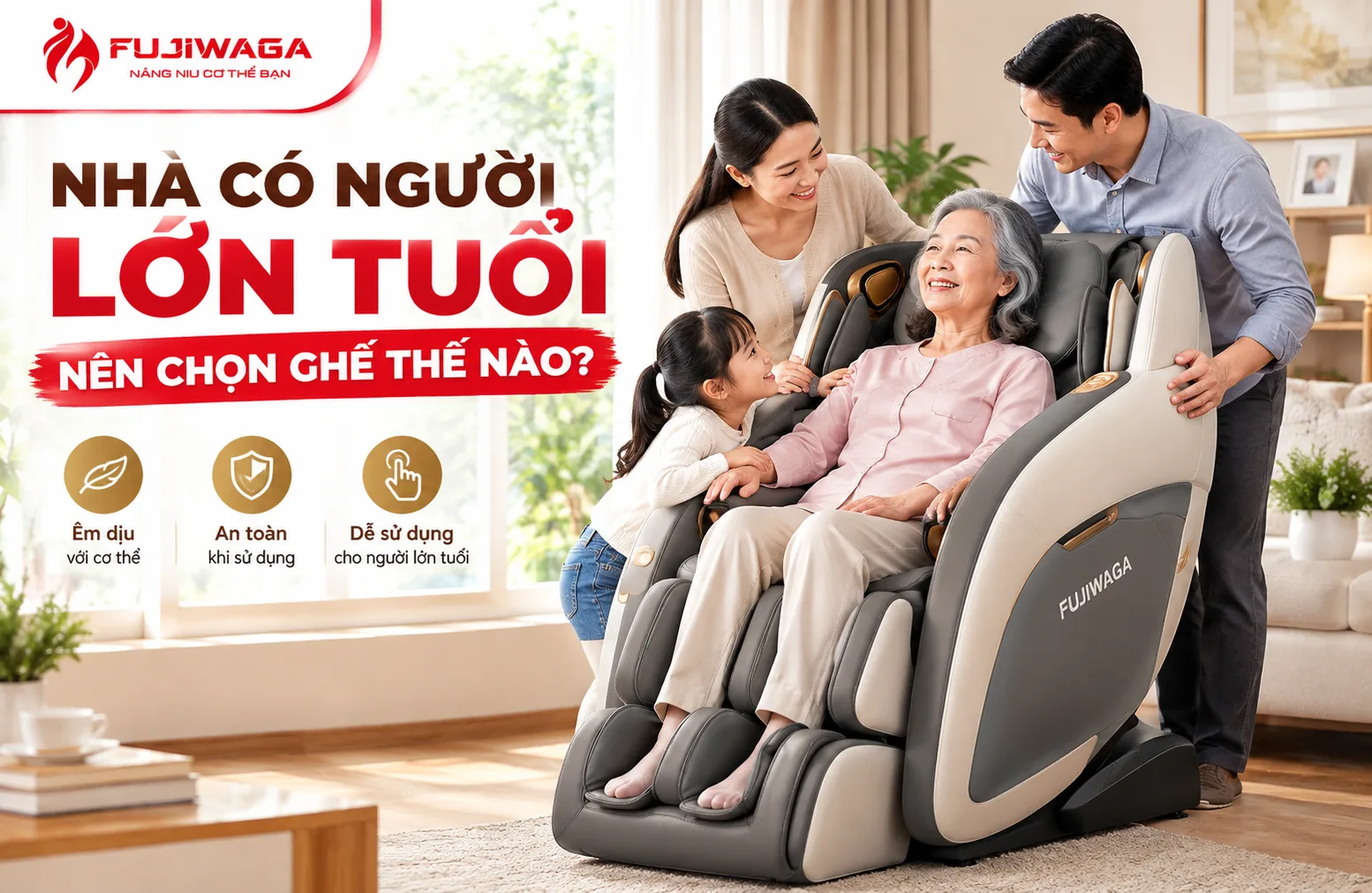 Nhà Có Người Lớn Tuổi Nên Chọn Ghế Thế Nào