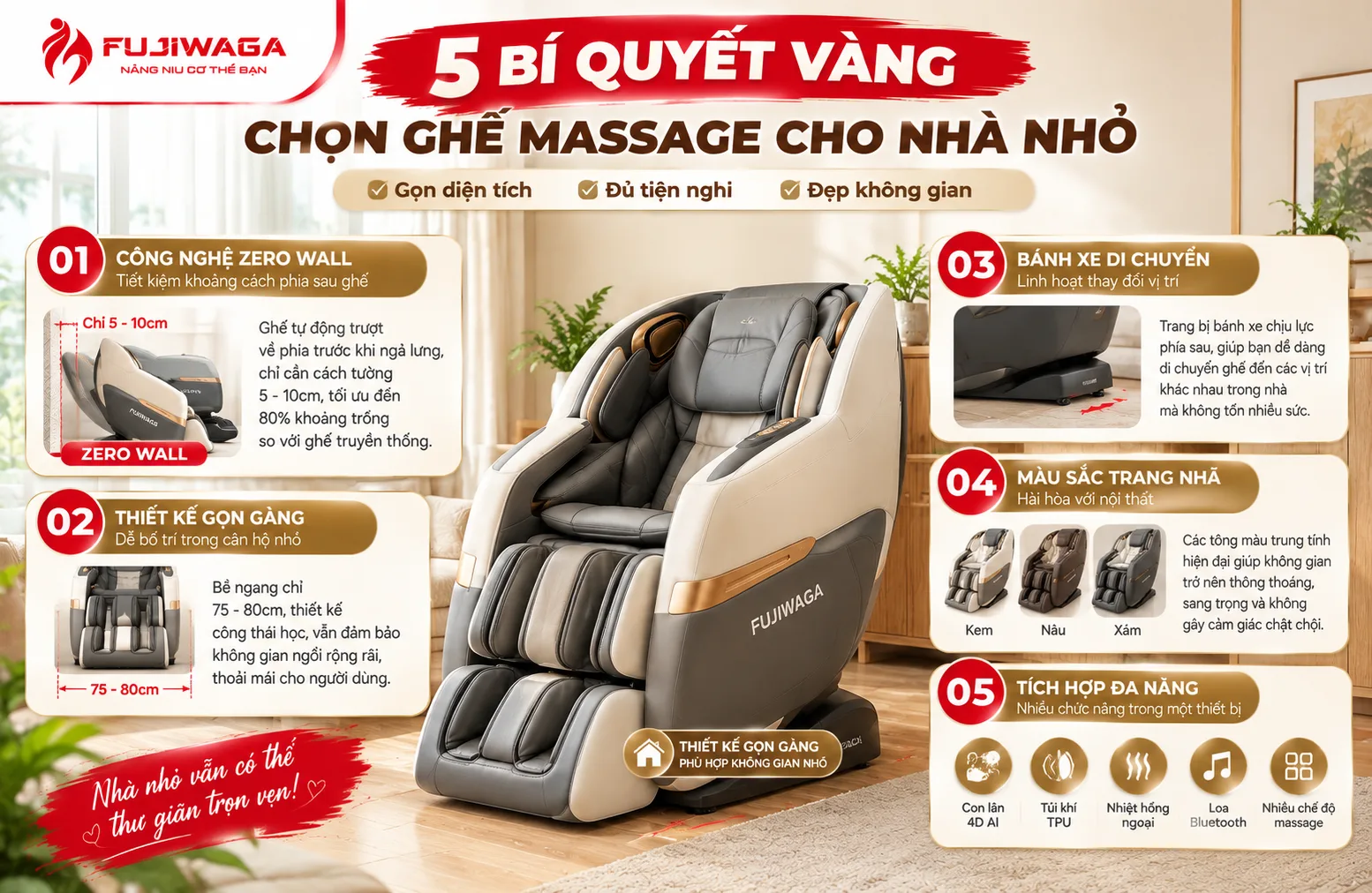 Nhà Không Gian Hẹp Nên Mua Ghế Nào