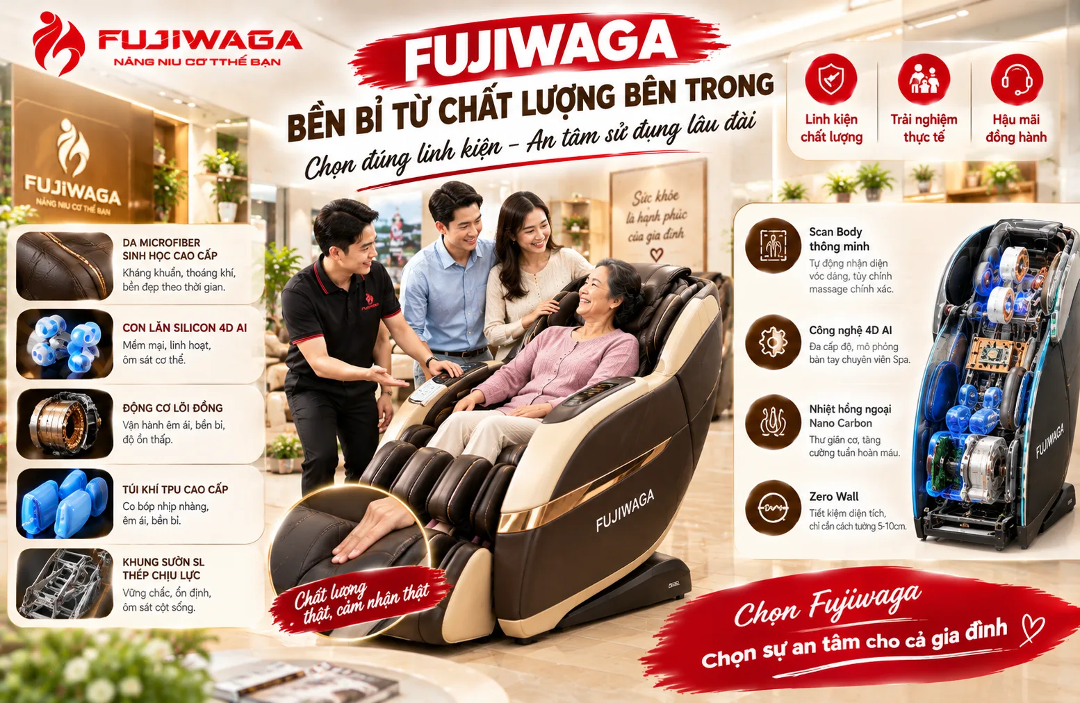Vì sao cùng là ghế massage nhưng trải nghiệm lại khác nhau 1-2 năm sử dụng