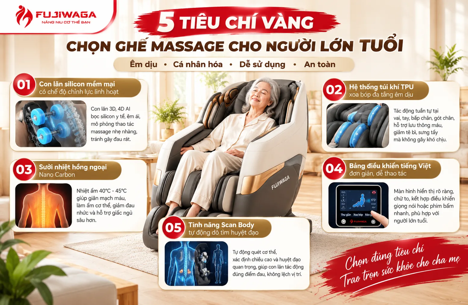 Nhà Có Người Lớn Tuổi Nên Chọn Ghế Thế Nào